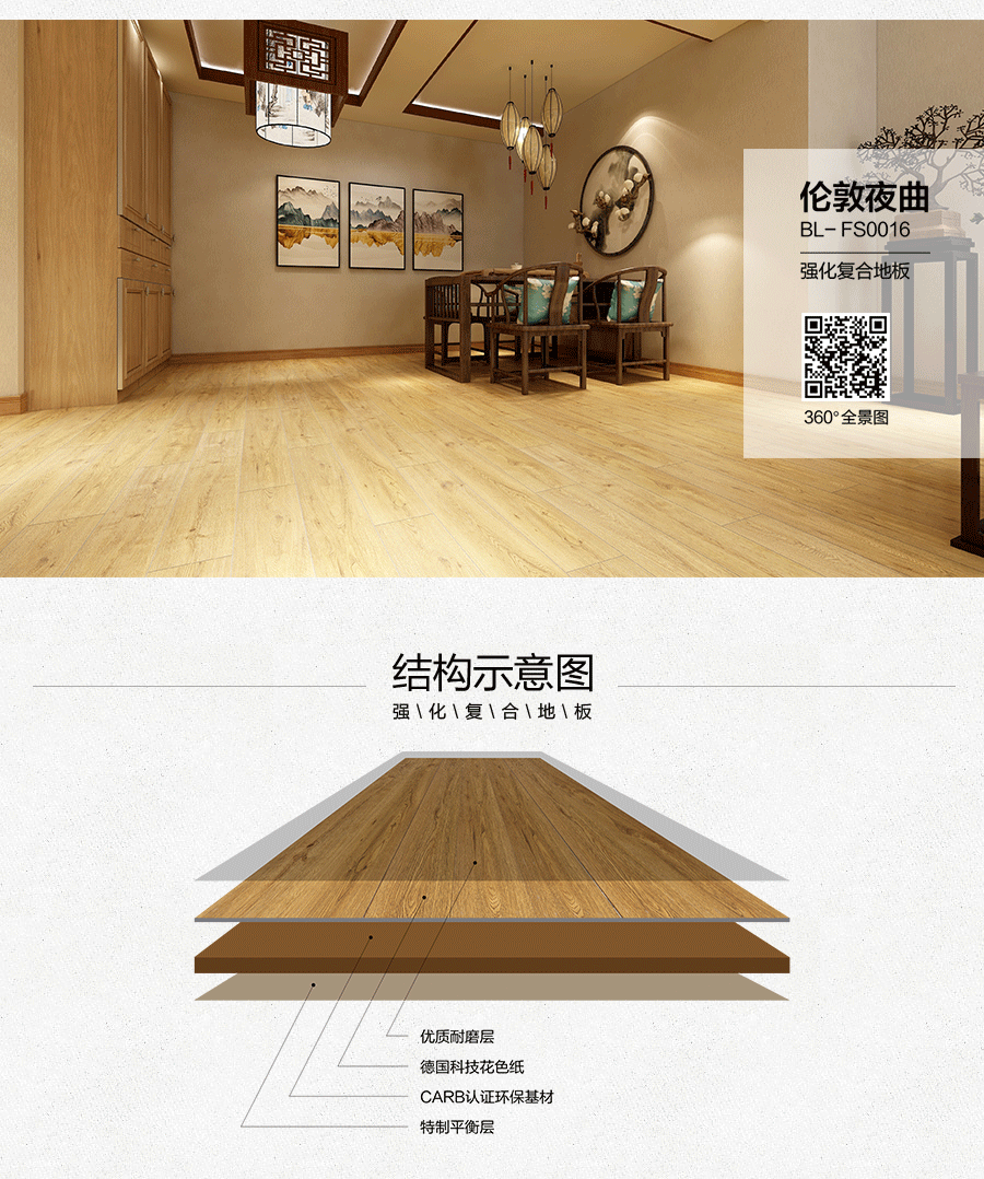雅柏麗地板 強化復(fù)合地板 強化復(fù)合地板十大品牌 BL-FS0016倫敦夜曲